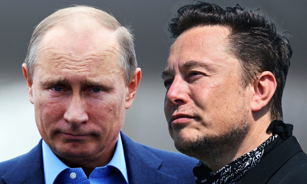 Elon Musk reta a duelo a Vladimir Putin, con Ucrania como premio
