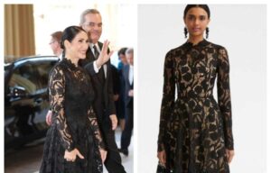 Vestido lució hoy Raquel Arbaje en recepción reyes de Inglaterra es un Oscar de la Renta de más de RD$300 mil , eldigital.com.do