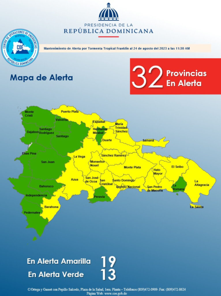 COE descontinuó aviso de tormenta, eldigital.com.do