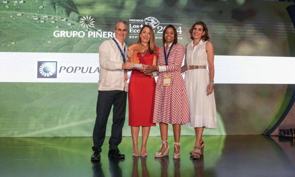 Popular recibe premio de Grupo Piñero por su apoyo operativo y en sostenibilidad, eldigital.com.do