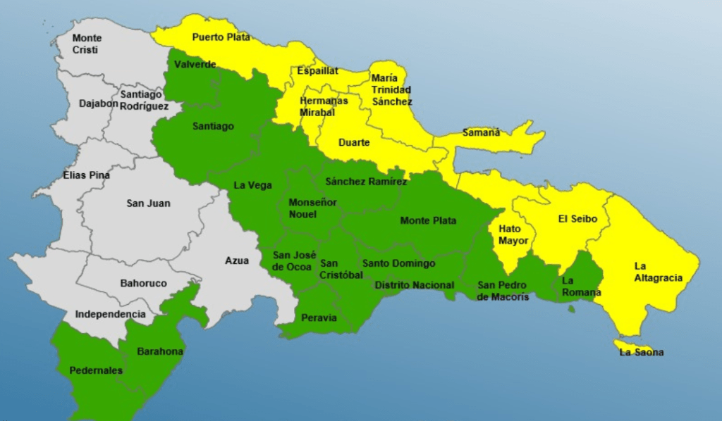 RD con 24 provincias en alerta por vaguada, eldigital.com.do