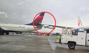 Un avión de Japan Airlines se impactó contra la parte trasera de una aeronave de Delta Airlines