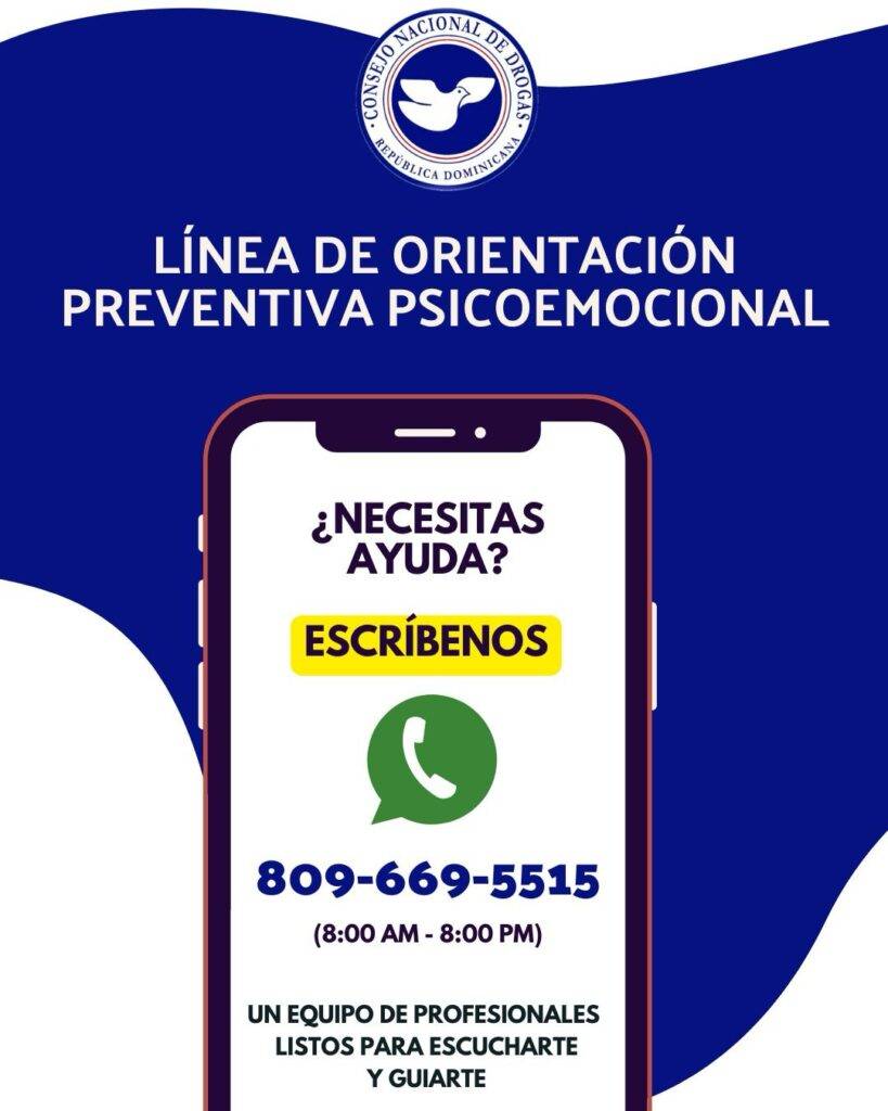 ConsejoND lanza medio para consulta sobre sustancias psicoadictivas; habilita línea de WhatsApp, eldigital.com.do
