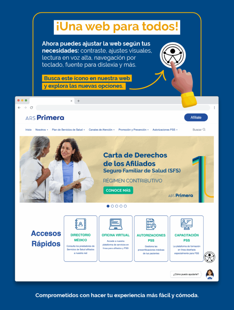 Grupo Humano integra un botón en sus sitios web con contenido accesible a personas con discapacidad, eldigital.com.do