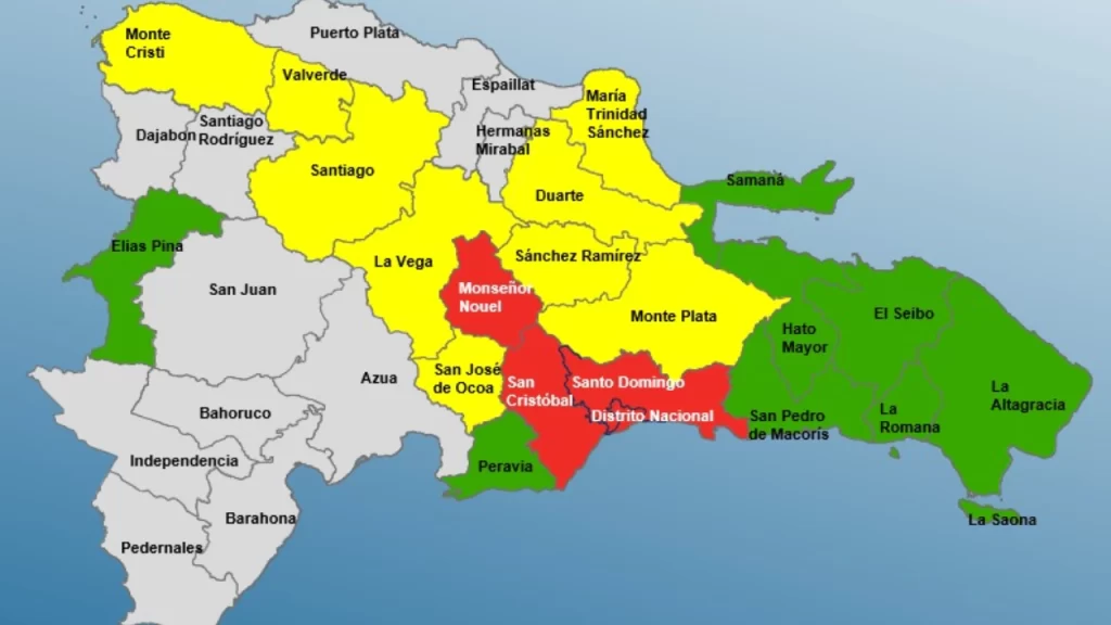 En alerta roja por lluvia: Santo Domingo, el DN, San Cristóbal y Bonao, el digital.com.do