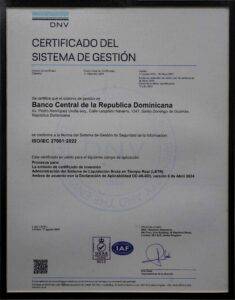 BCRD recibe recertificación en Gestión de Seguridad de la Información , eldigital.com.do