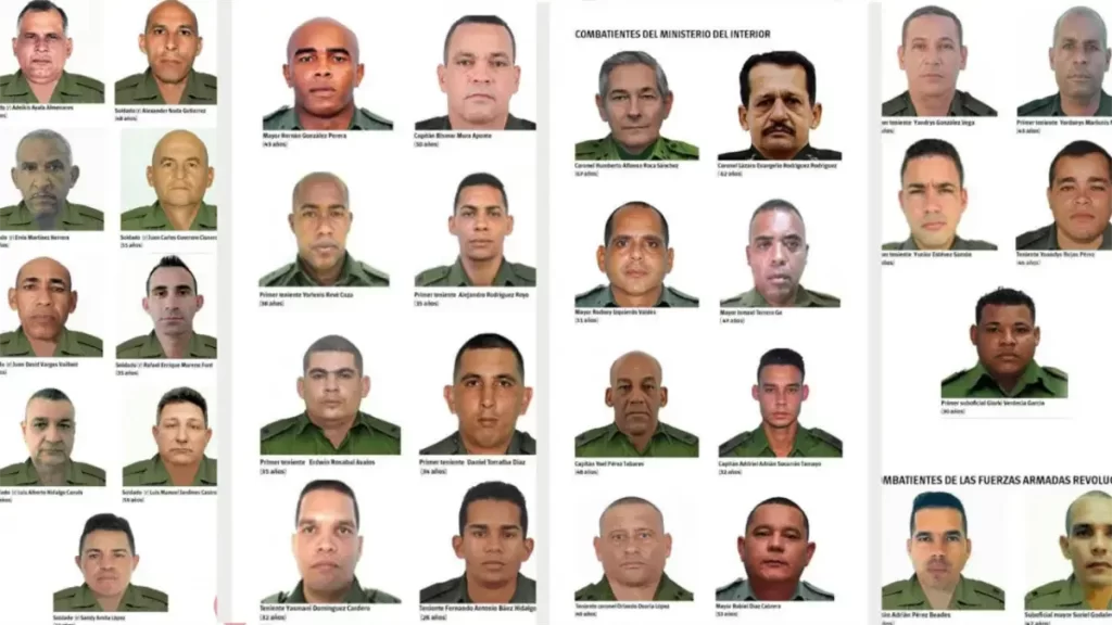 Revelan la identidad de los 32 militares cubanos muertos en ataque de EEUU en Venezuela, eldigital.com.do