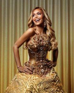 Georgina Duluc debuta en la alfombra magenta de Premio Lo Nuestro vestida por Giannina Azar, eldigtital.com.do