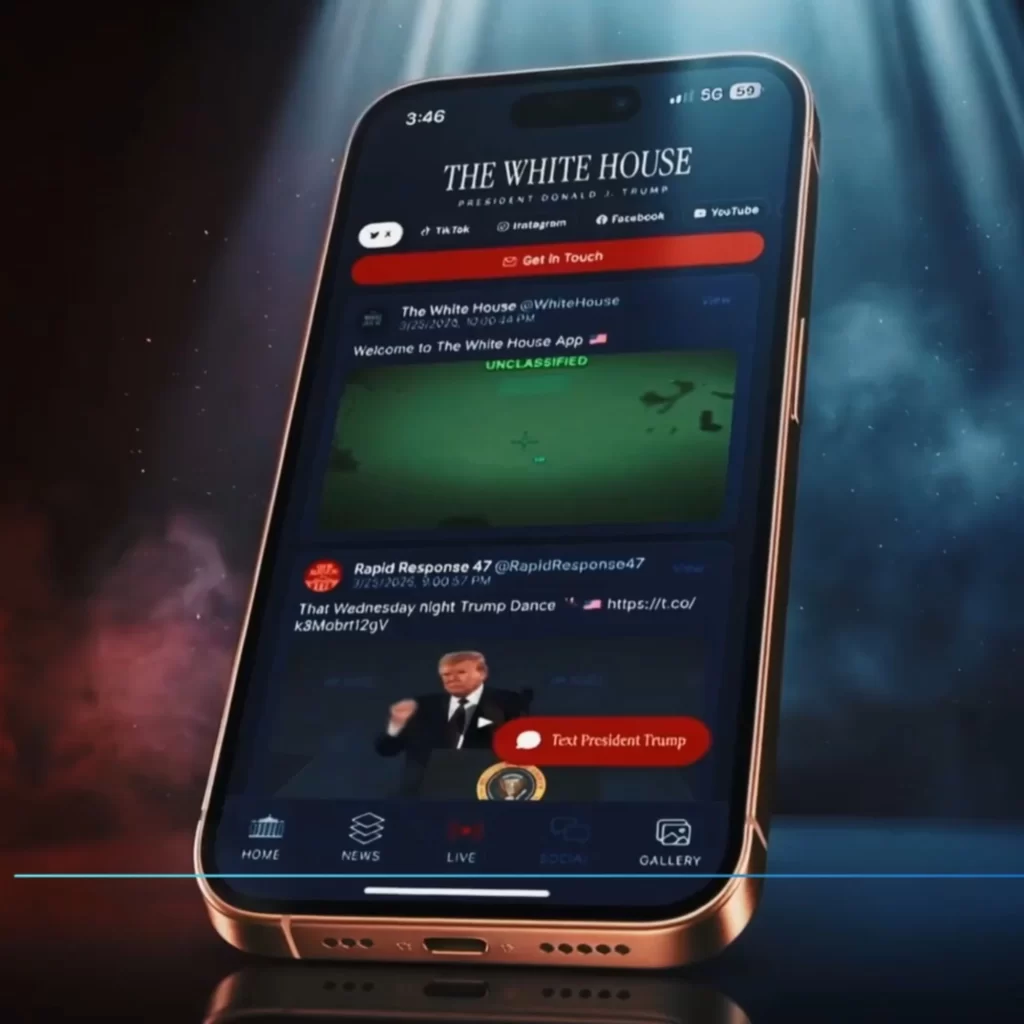 La Casa Blanca lanza aplicación móvil para seguir las noticias del presidente Trump, eldigital.com.do