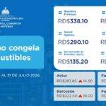 Gobierno congela combustibles, eldigital.com.do