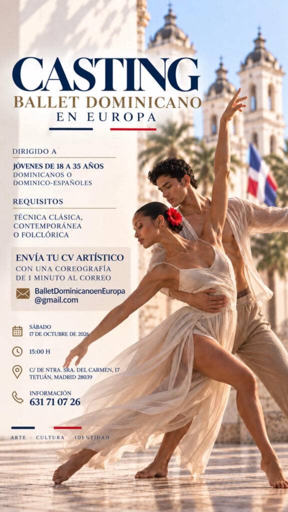 El Ballet Dominicano en Europa convoca a jóvenes bailarines dominicanos y dominico-españoles para una audición en Madrid El Ballet Dominicano en Europa convoca a jóvenes bailarines dominicanos y dominico-españoles para una audición en Madrid, eldigital.com.do